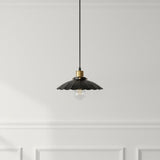 Arundel Scalloped Ceiling Pendant Light in Black