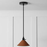 Julian Mini Pendant Light in Black & Terracotta