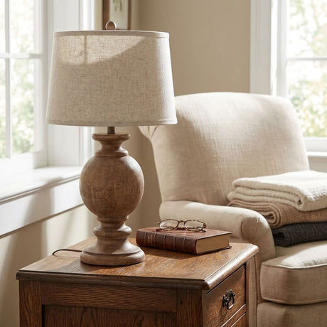Clarion Table Lamp with Linen Shade