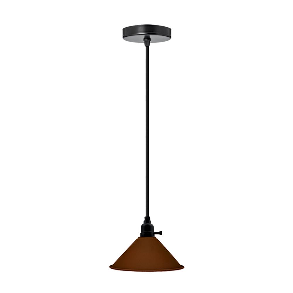Julian Mini Pendant Light in Black & Terracotta