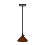 Julian Mini Pendant Light in Black & Terracotta