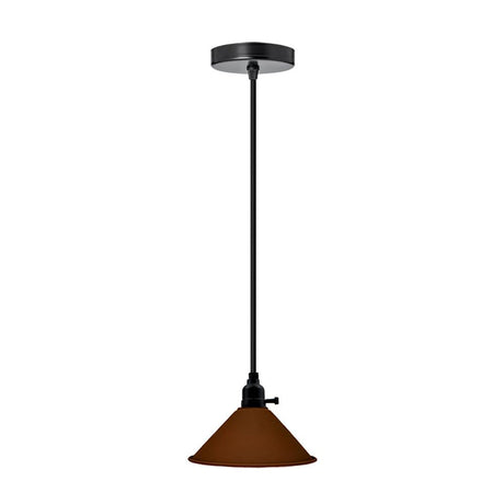 Julian Mini Pendant Light in Black & Terracotta
