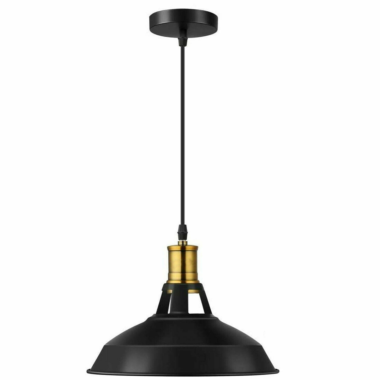 Celeste Ceiling Pendant Light in Black with Gold Details